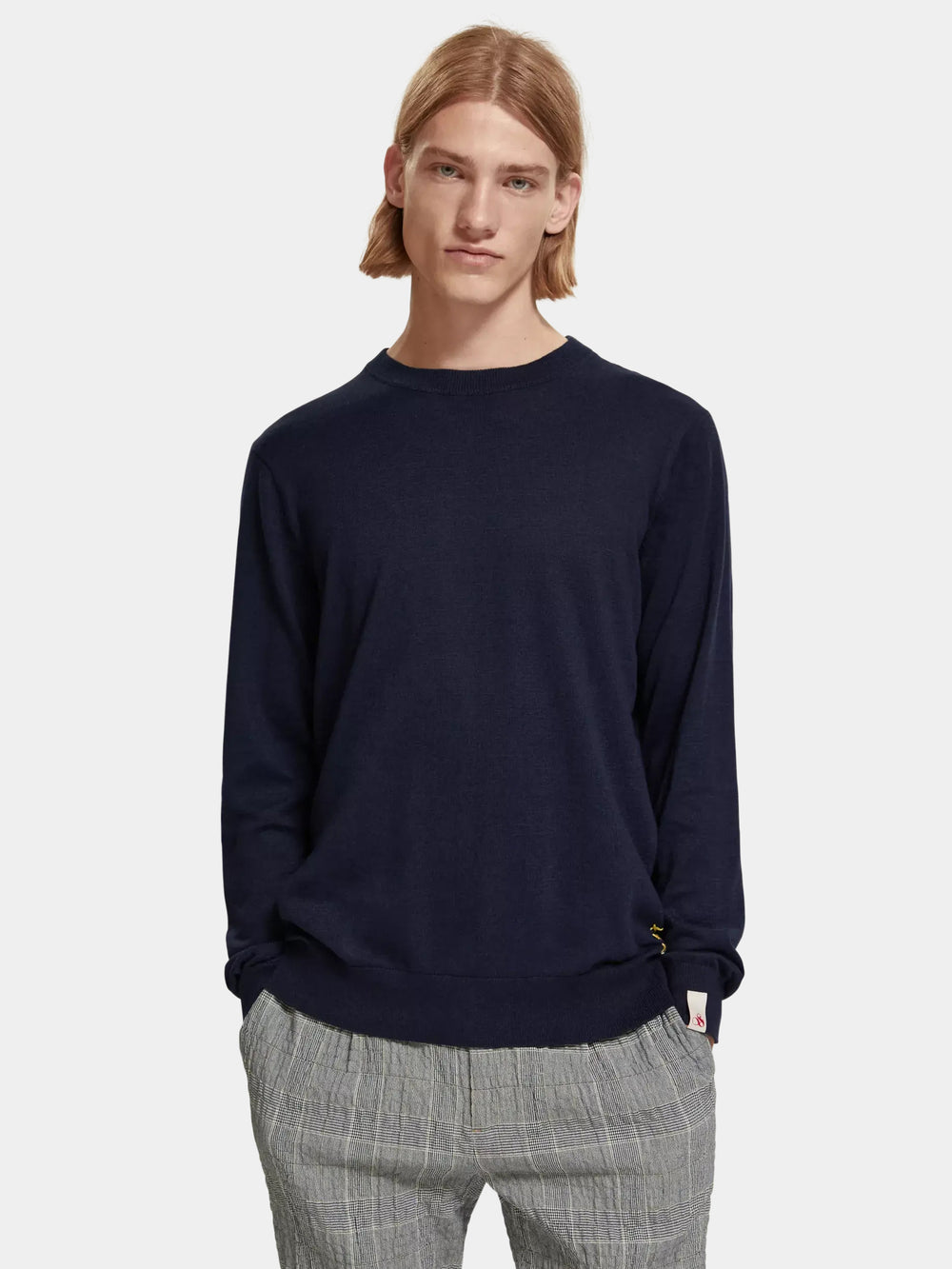 Linen blend crewneck pullover - Scotch & Soda AU