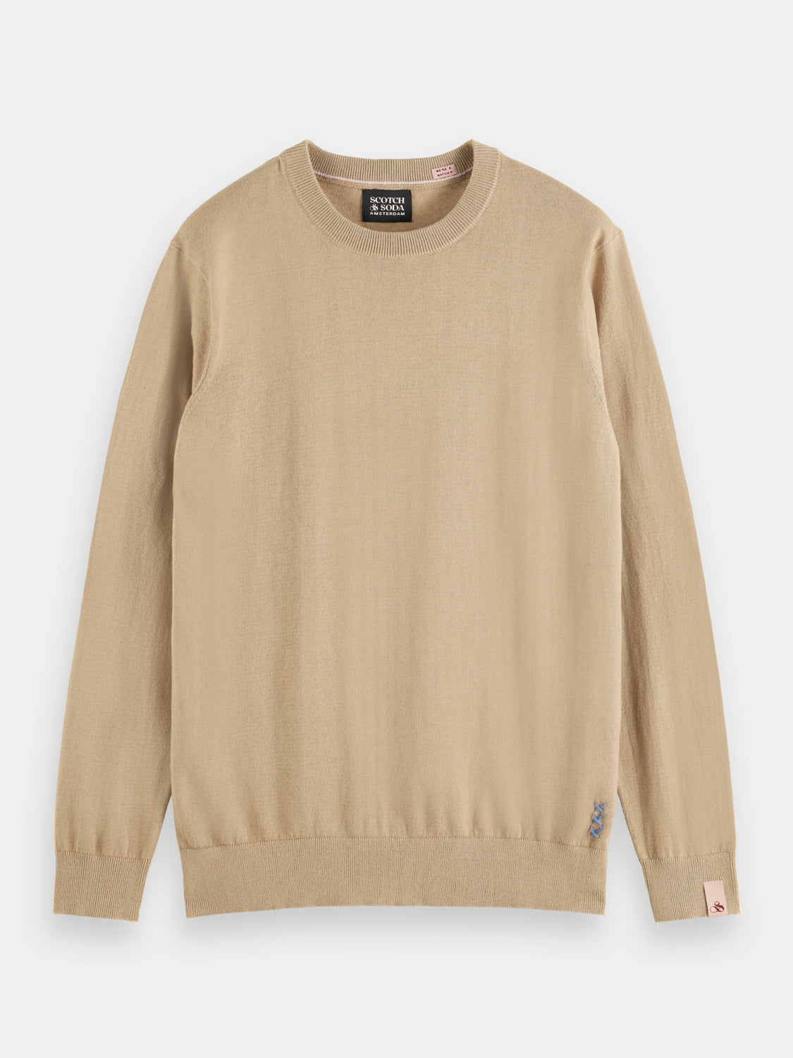 Linen blend crewneck pullover - Scotch & Soda AU