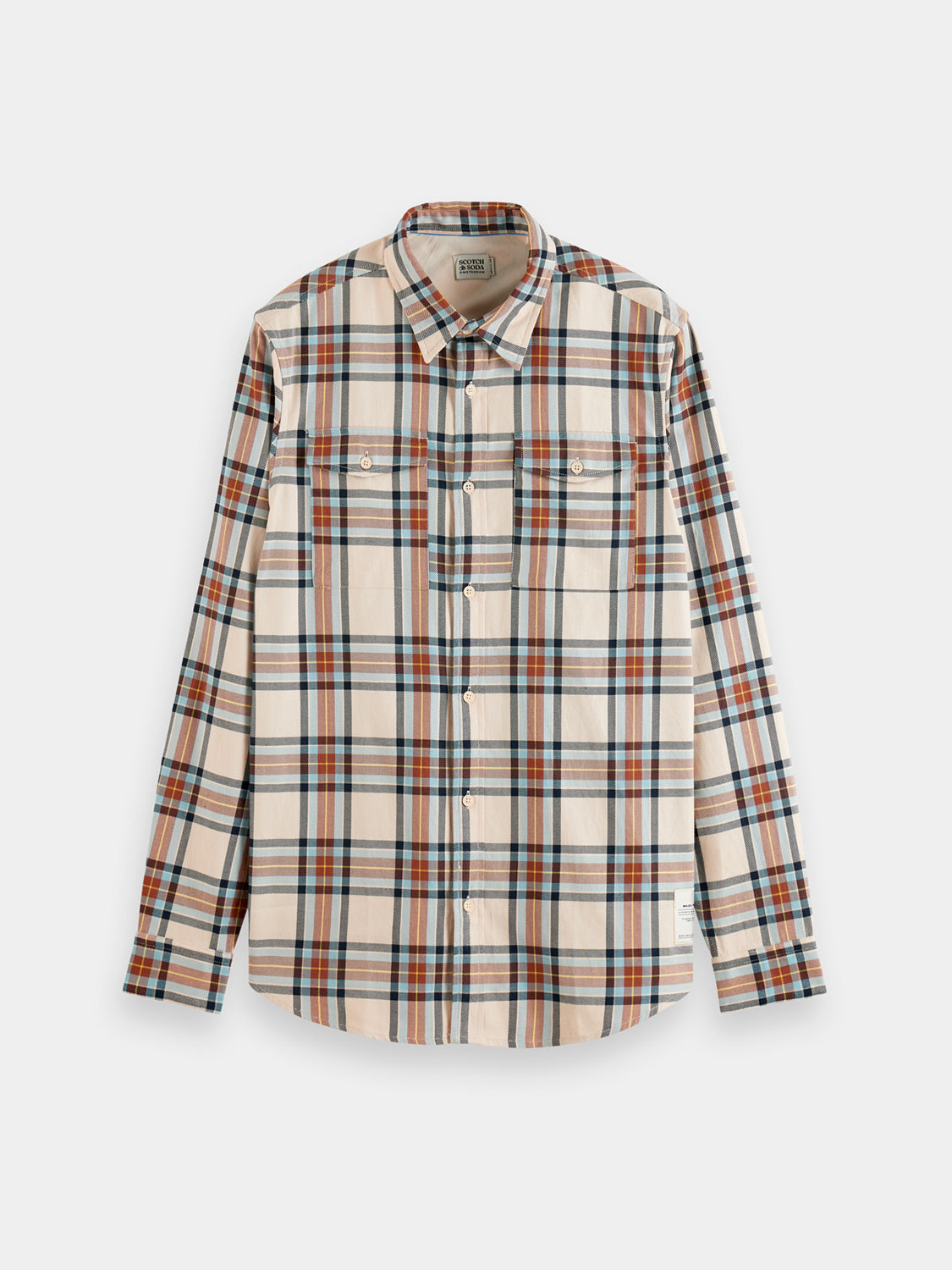 Yarn-dyed flannel check shirt