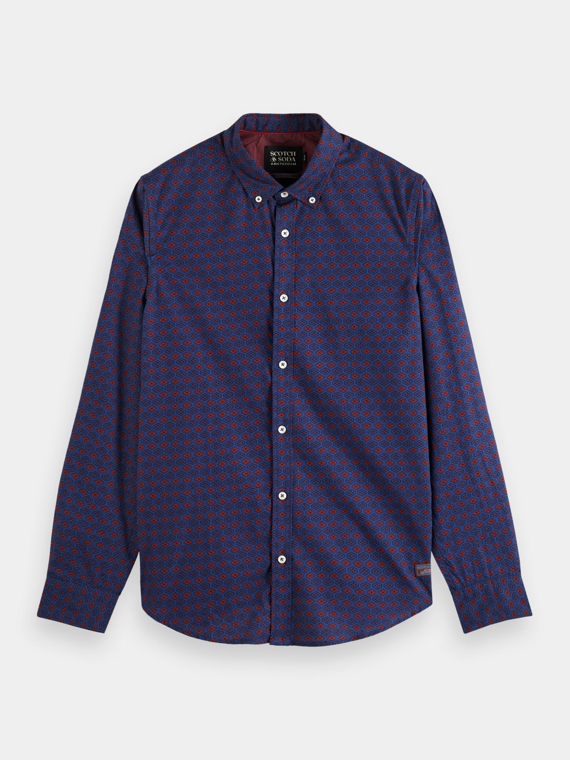 Slim fit ditsy printed shirt - Scotch & Soda AU
