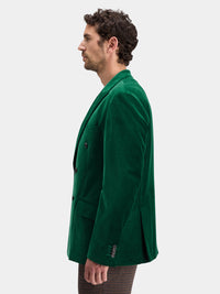 Double-breasted velvet blazer