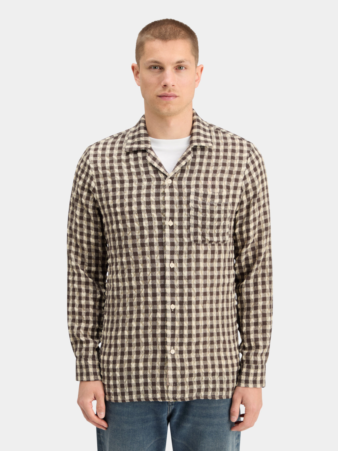 Seersucker check shirt - Scotch & Soda AU