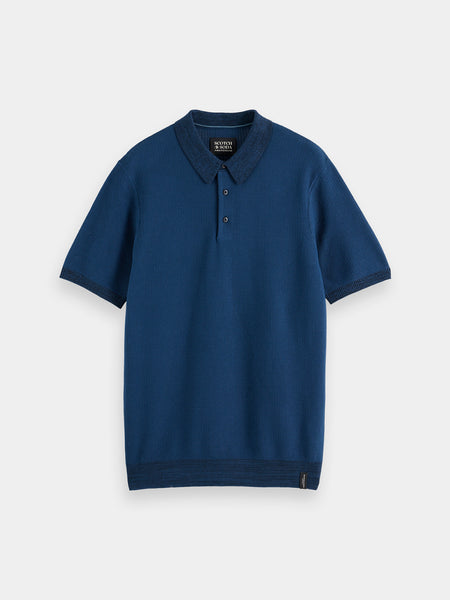 トップス TTT_MSW 20ss YOSEMITE Knit polo sax blue TTT_MSW 20ss YOSEMITE Knit polo sax blue