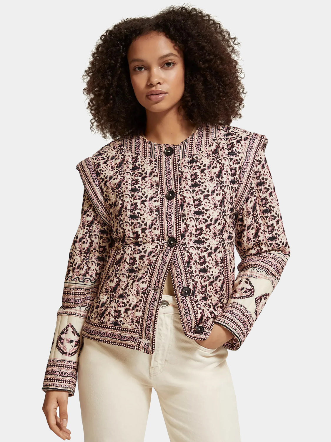 Printed padded jacket