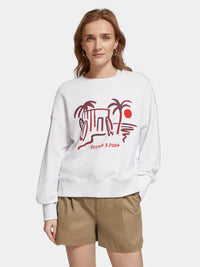 Slouchy graphic sweatshirt