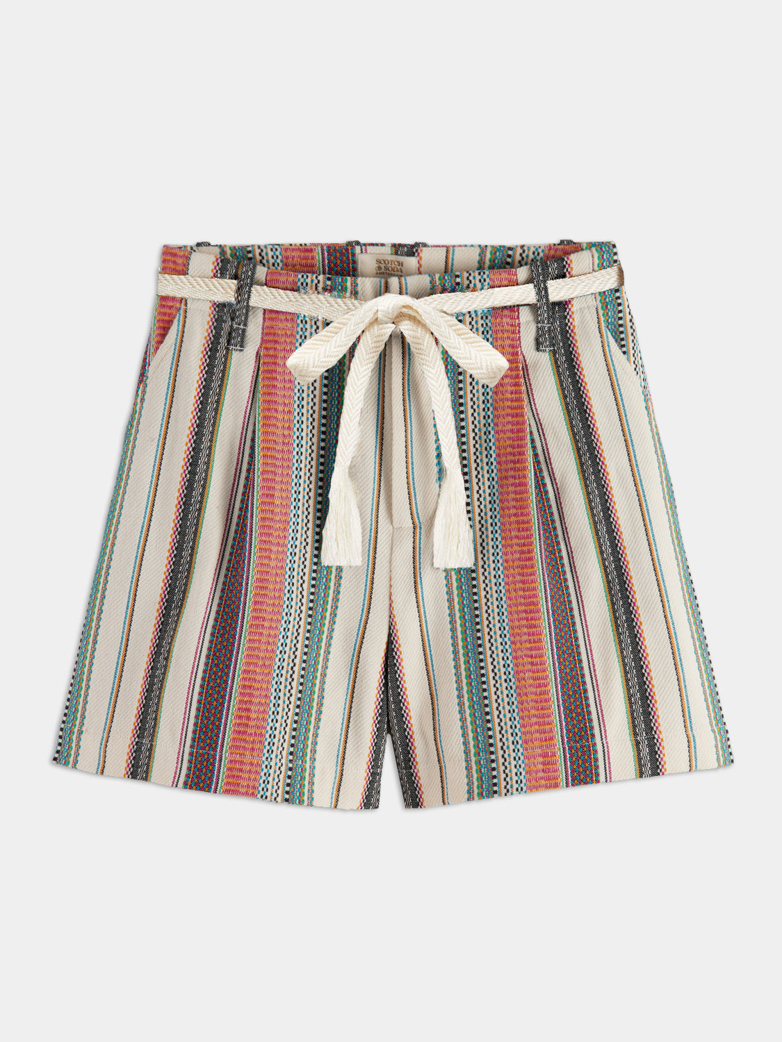 High-rise crafted striped shorts - Scotch & Soda AU