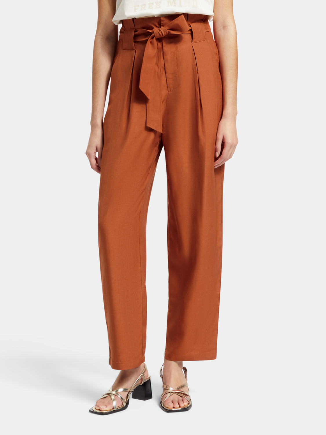 Daisy high-rise paper bag pants - Scotch & Soda AU