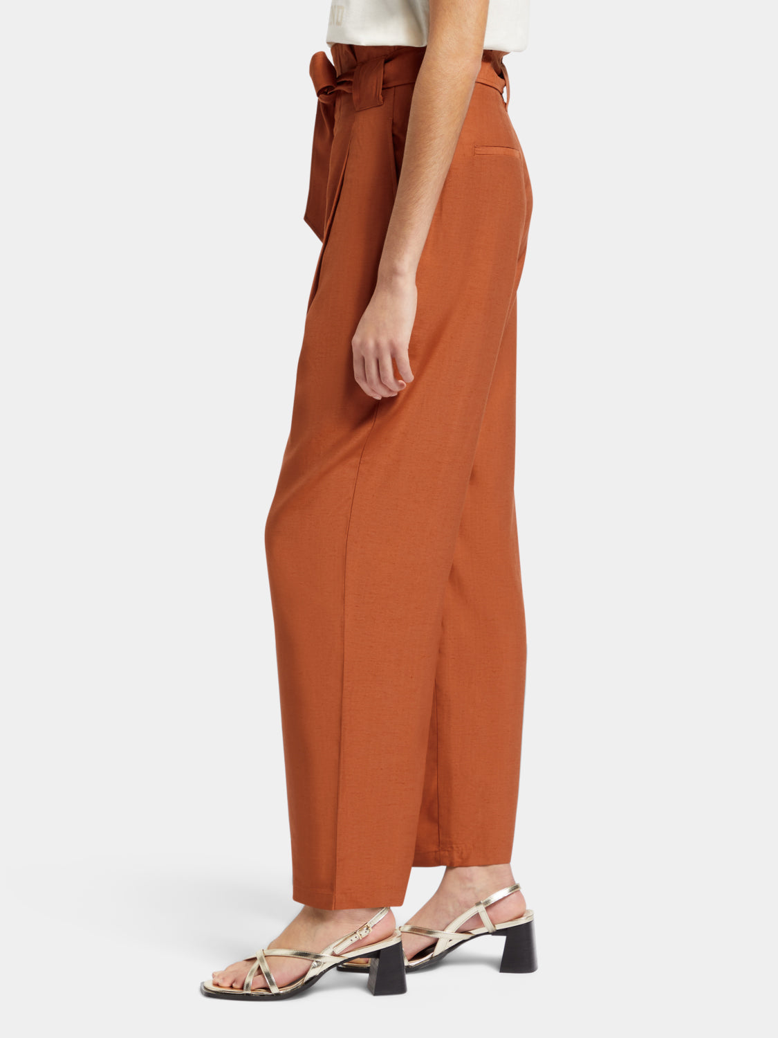 Daisy high-rise paper bag pants - Scotch & Soda AU