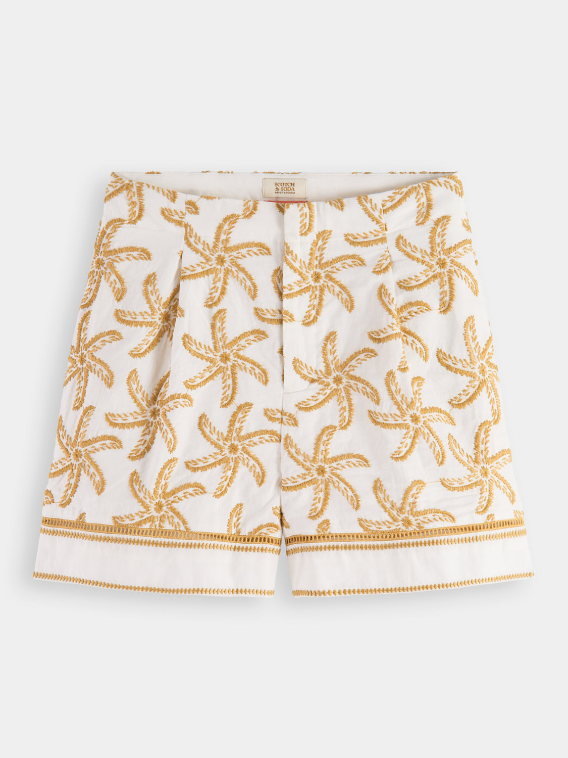 Starfish embroidered high-rise shorts - Scotch & Soda AU