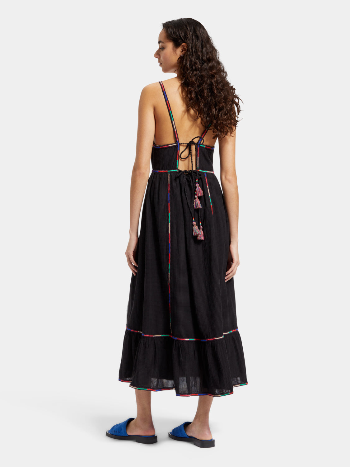 Multicolour embroidery maxi dress - Scotch & Soda AU