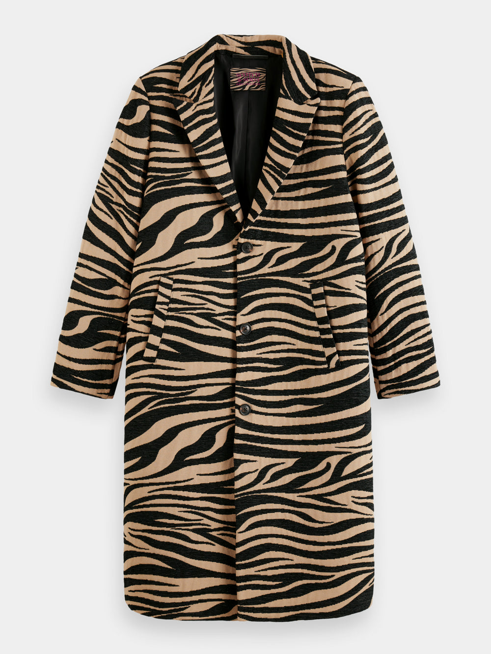 Single-breasted print coat - Scotch & Soda AU