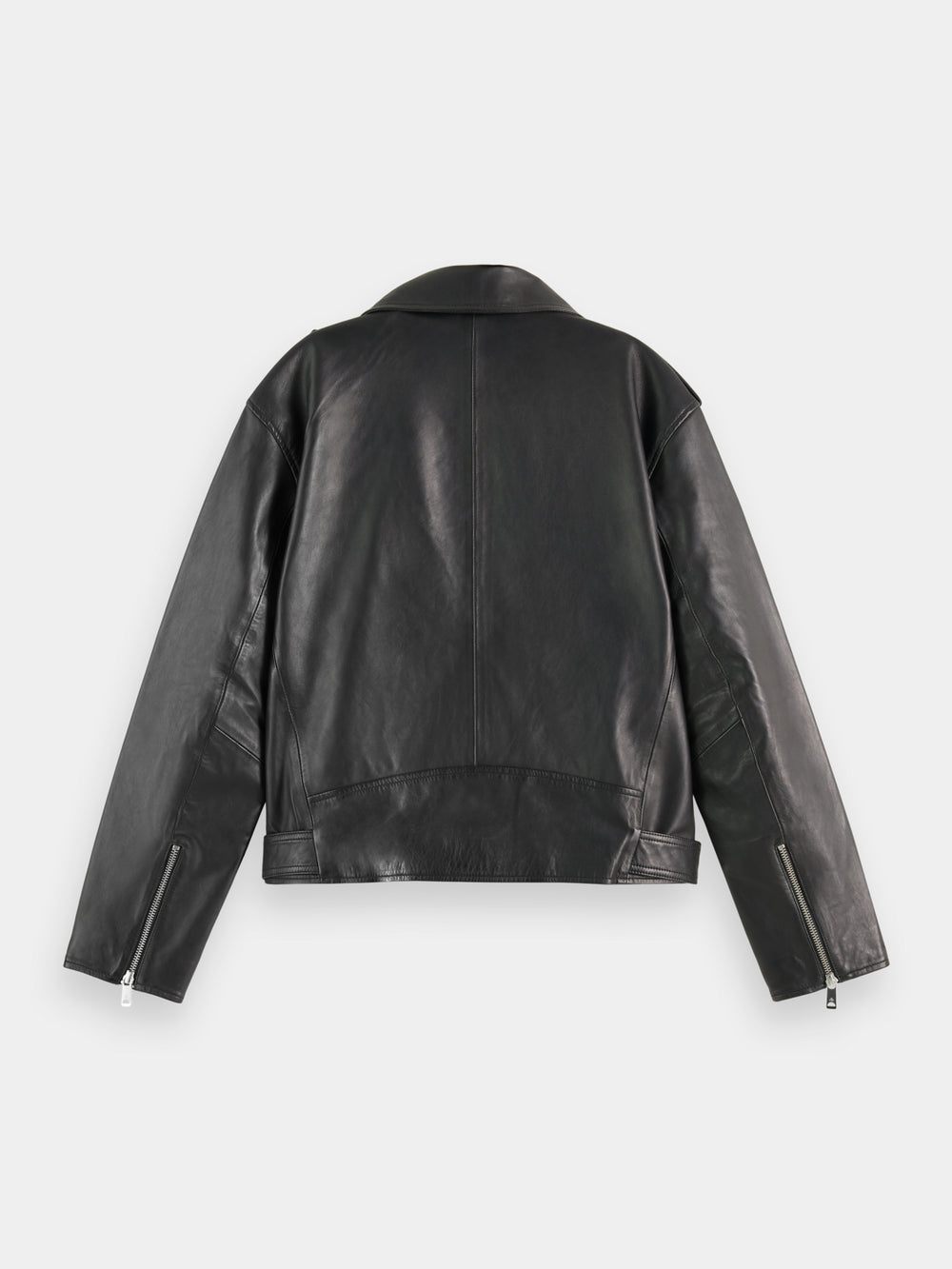 Oversized leather biker jacket - Scotch & Soda AU