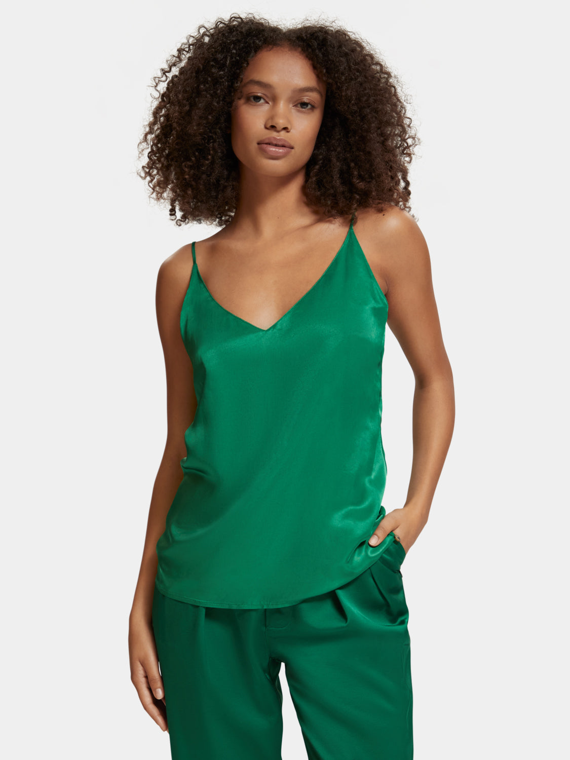 Jersey tank with woven front - Scotch & Soda AU