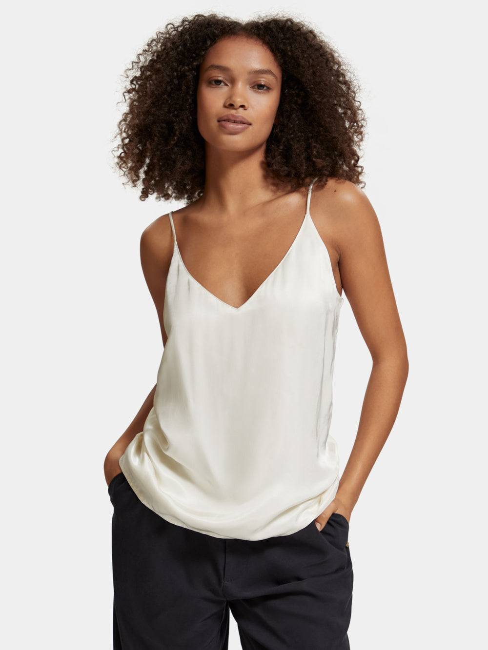 Jersey tank with woven front - Scotch & Soda AU