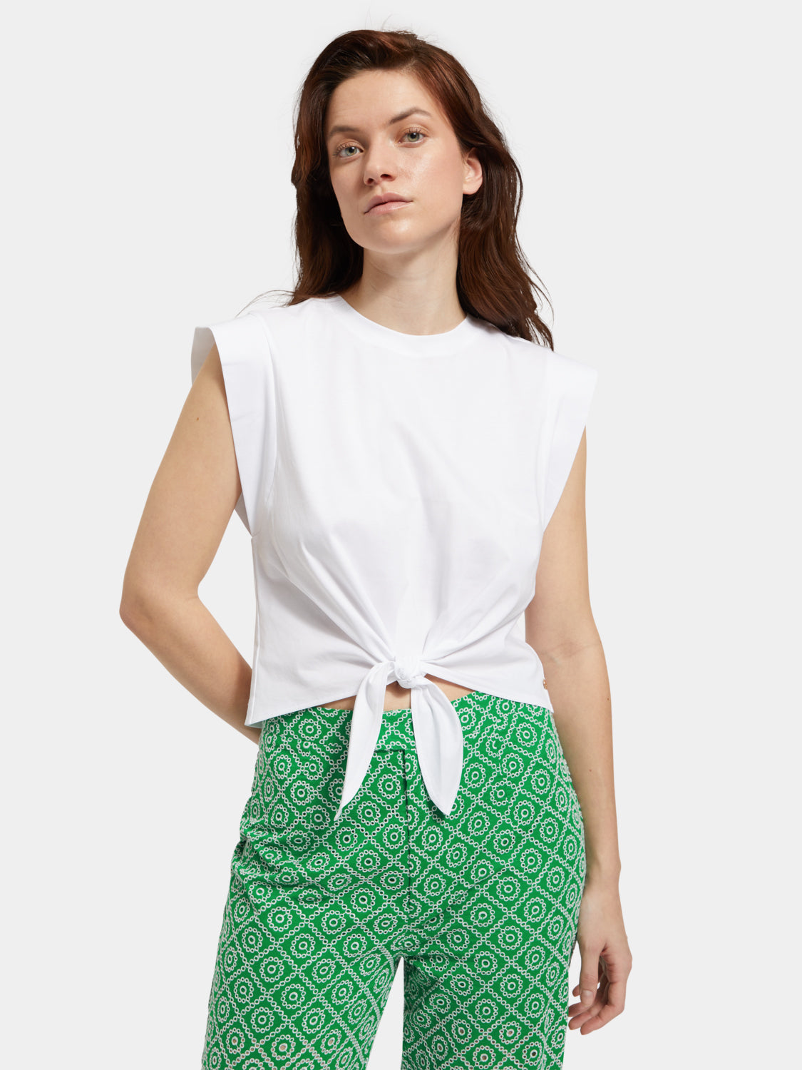 Sleeveless knotted T-shirt - Scotch & Soda AU