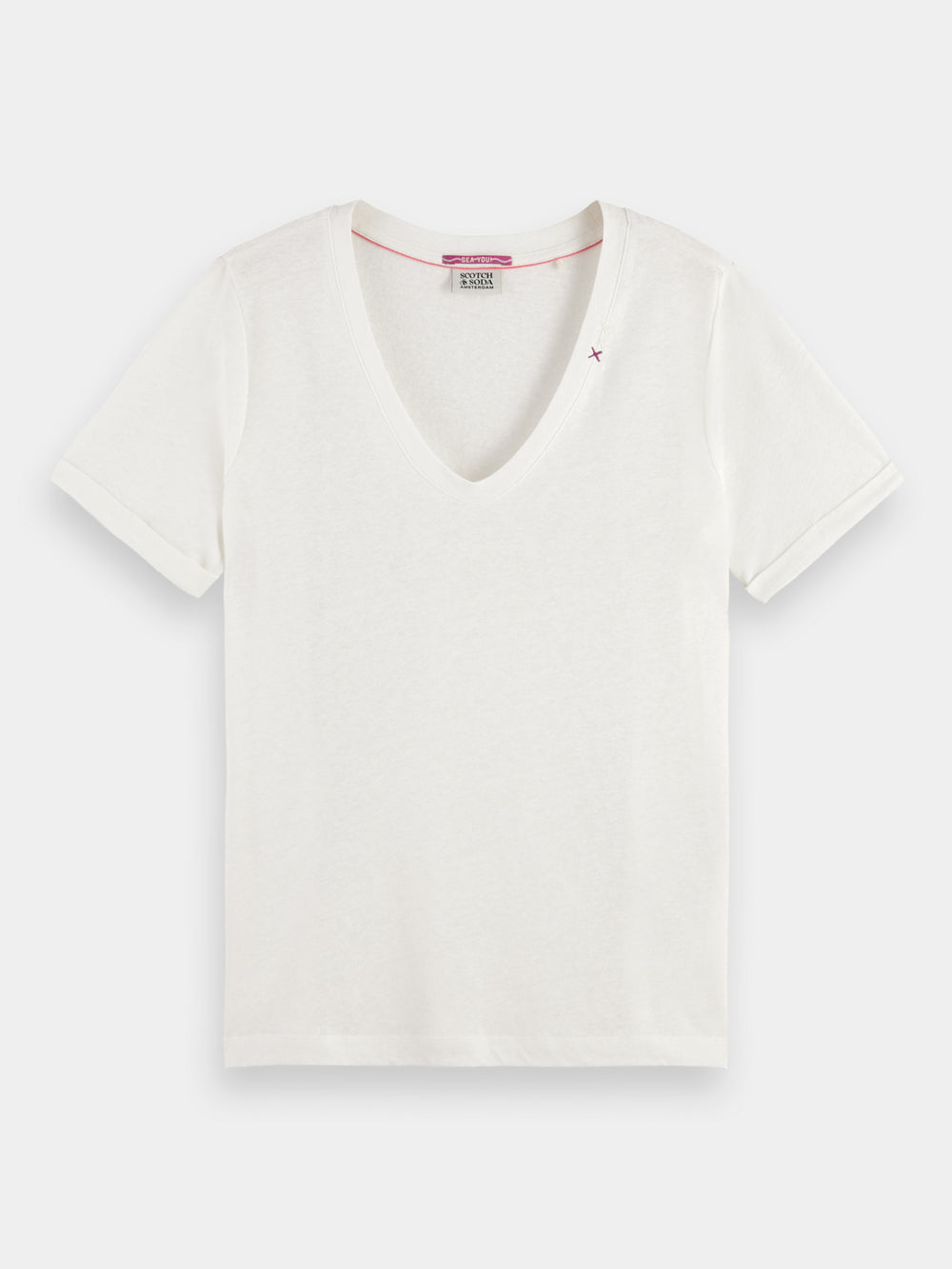 Regular-fit v-neck t-shirt - Scotch & Soda AU