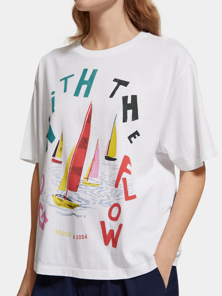 Loose fit artwork t-shirt - Scotch & Soda AU