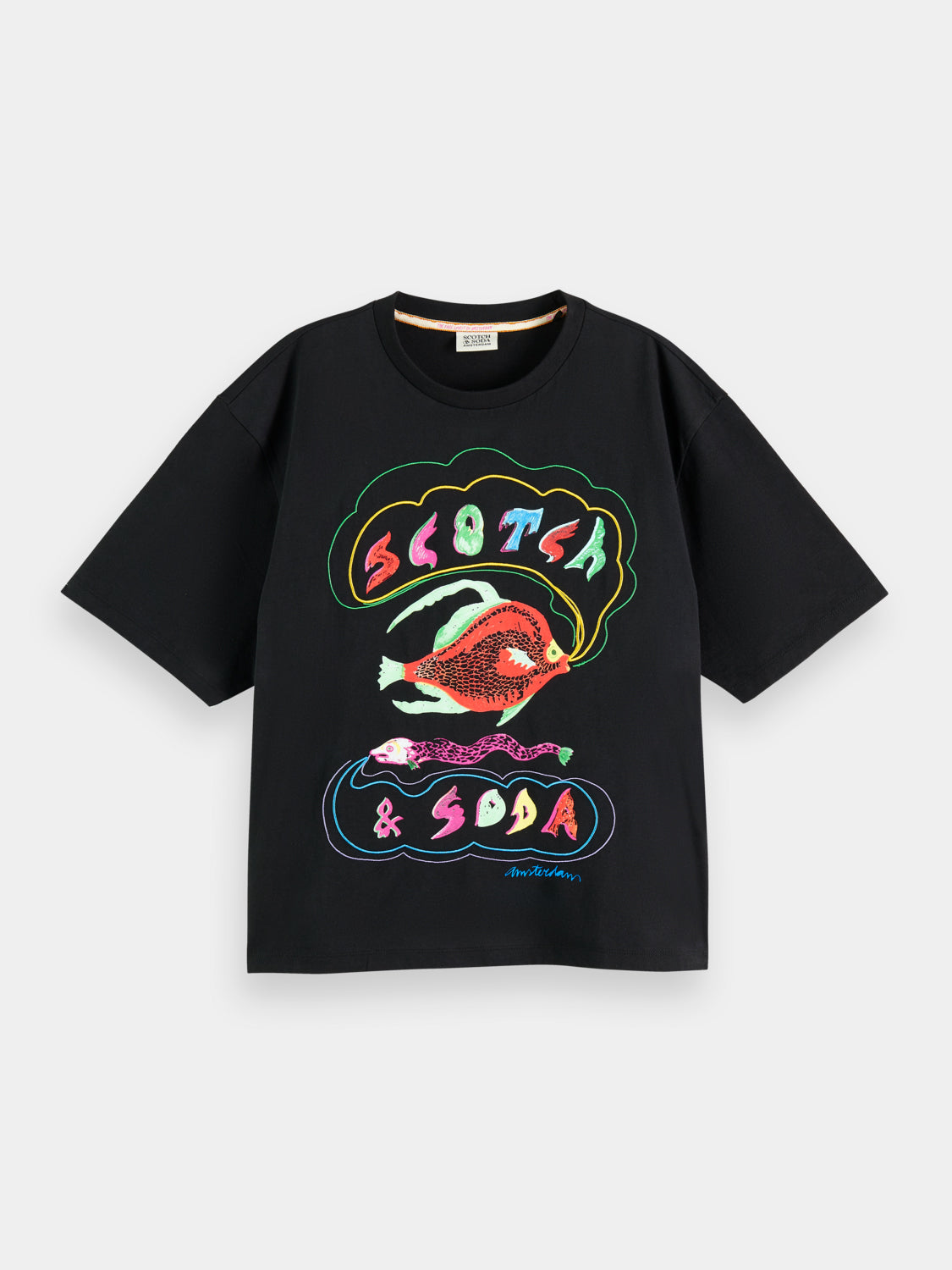 Loose fit artwork t-shirt - Scotch & Soda AU