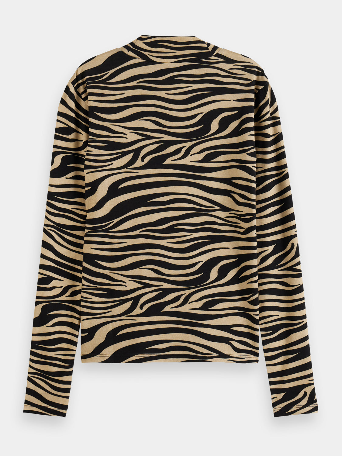 Printed long-sleeved mock neck top - Scotch & Soda AU