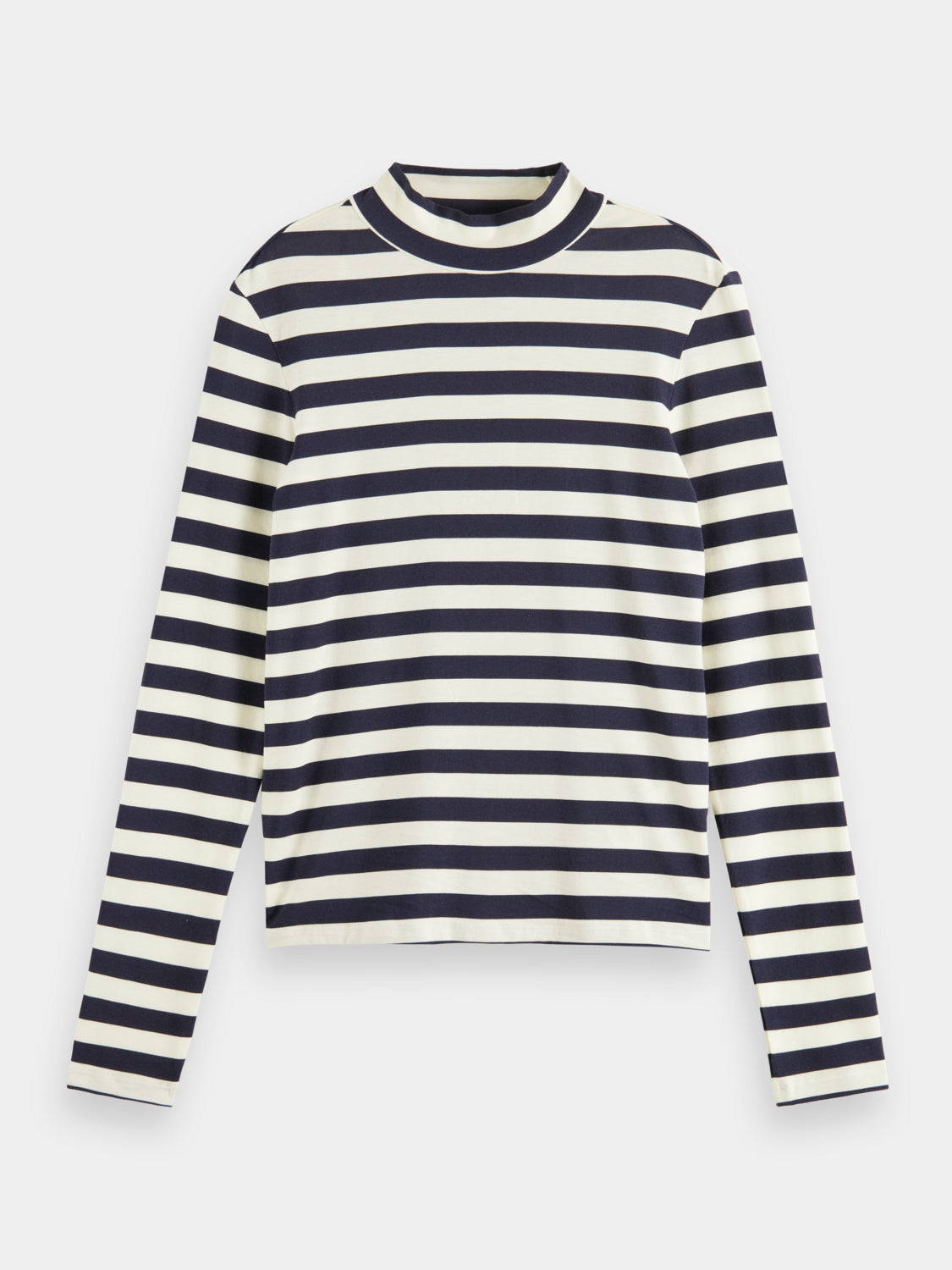 Printed long-sleeved mock neck top - Scotch & Soda AU