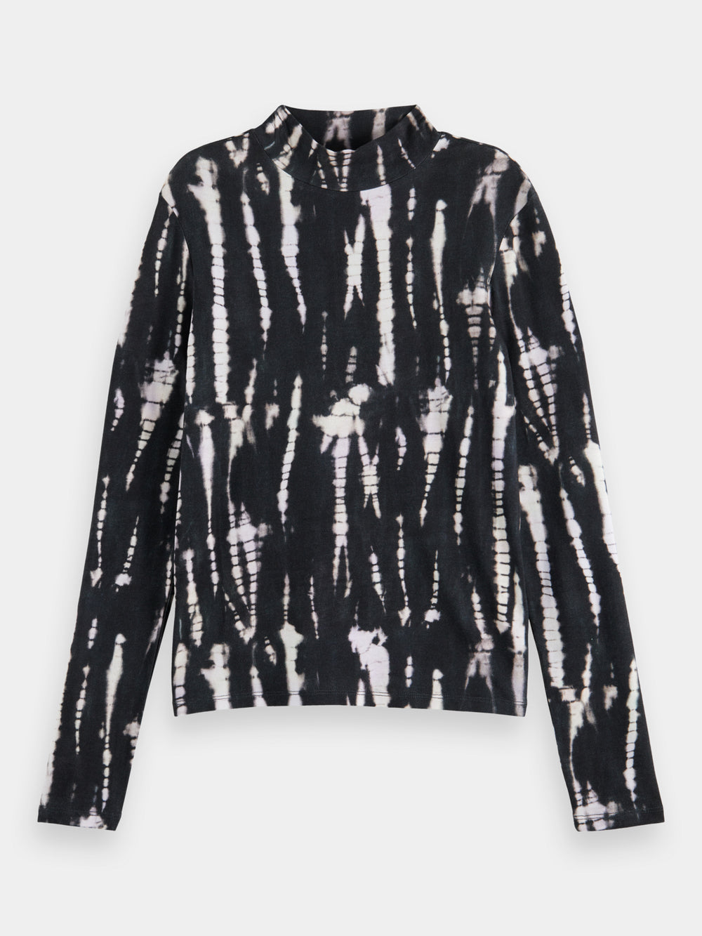 Printed long-sleeved mock neck top - Scotch & Soda AU