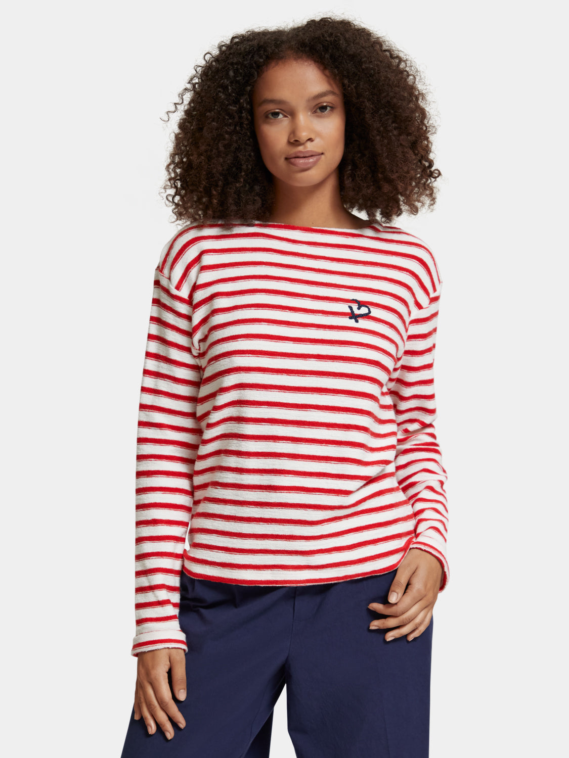 Breton striped boxy fit t shirt Scotch Soda AU