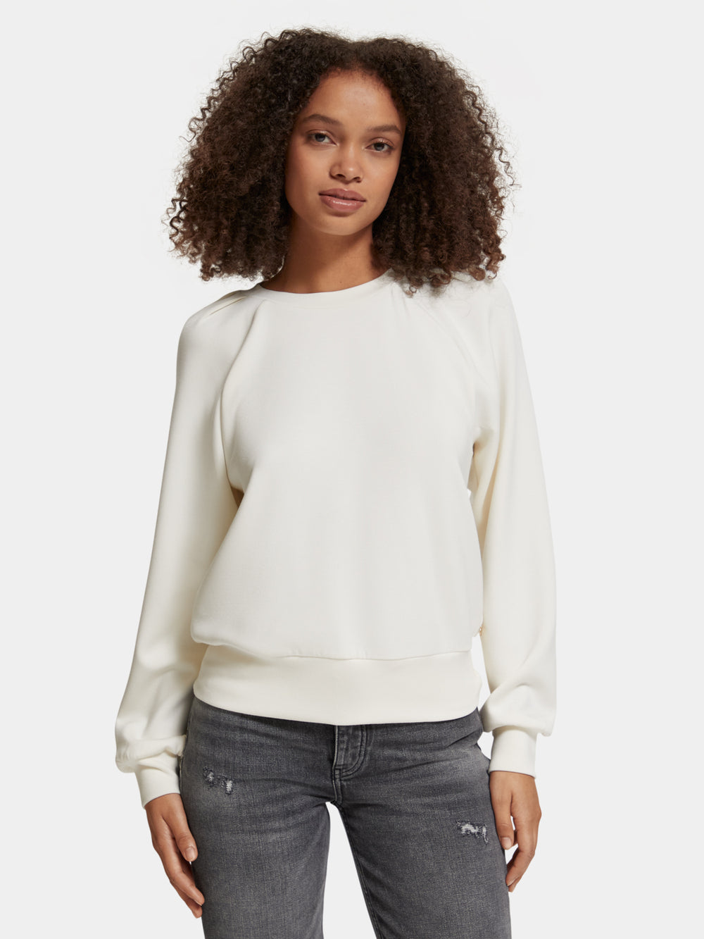 Pleated shoulder sweatshirt - Scotch & Soda AU