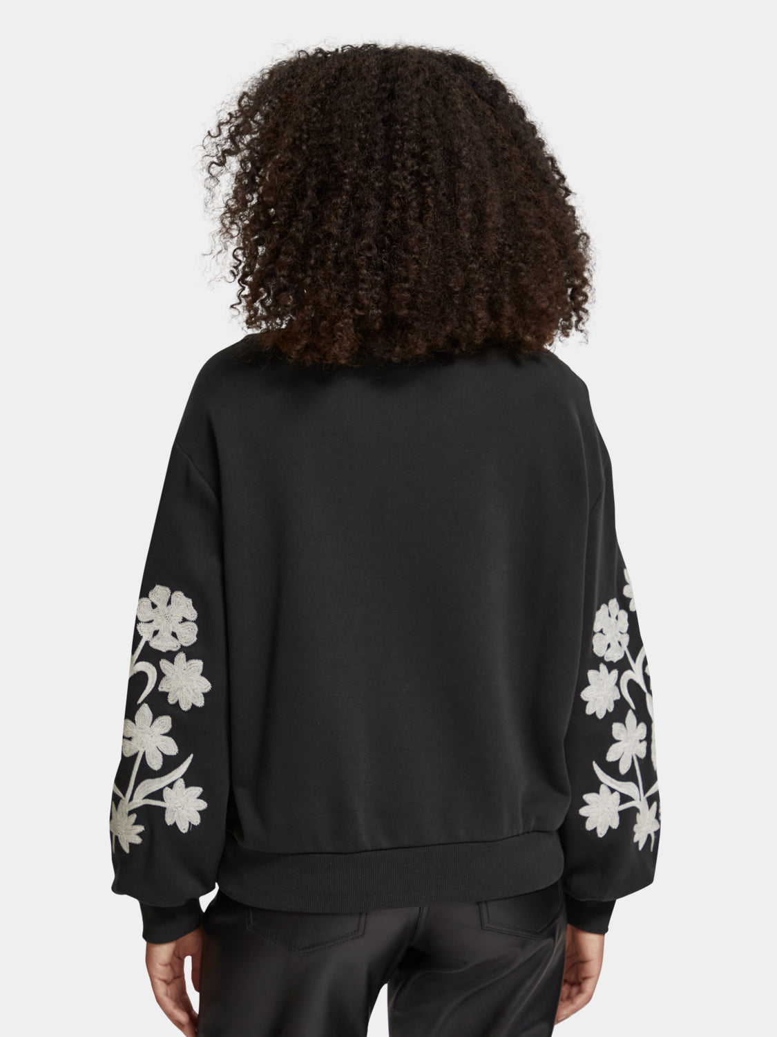 Embroidered sleeve sweatshirt - Scotch & Soda AU