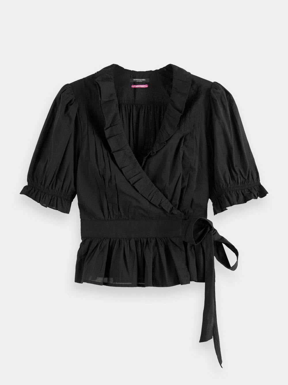 Wrap top with ruffle detail - Scotch & Soda AU