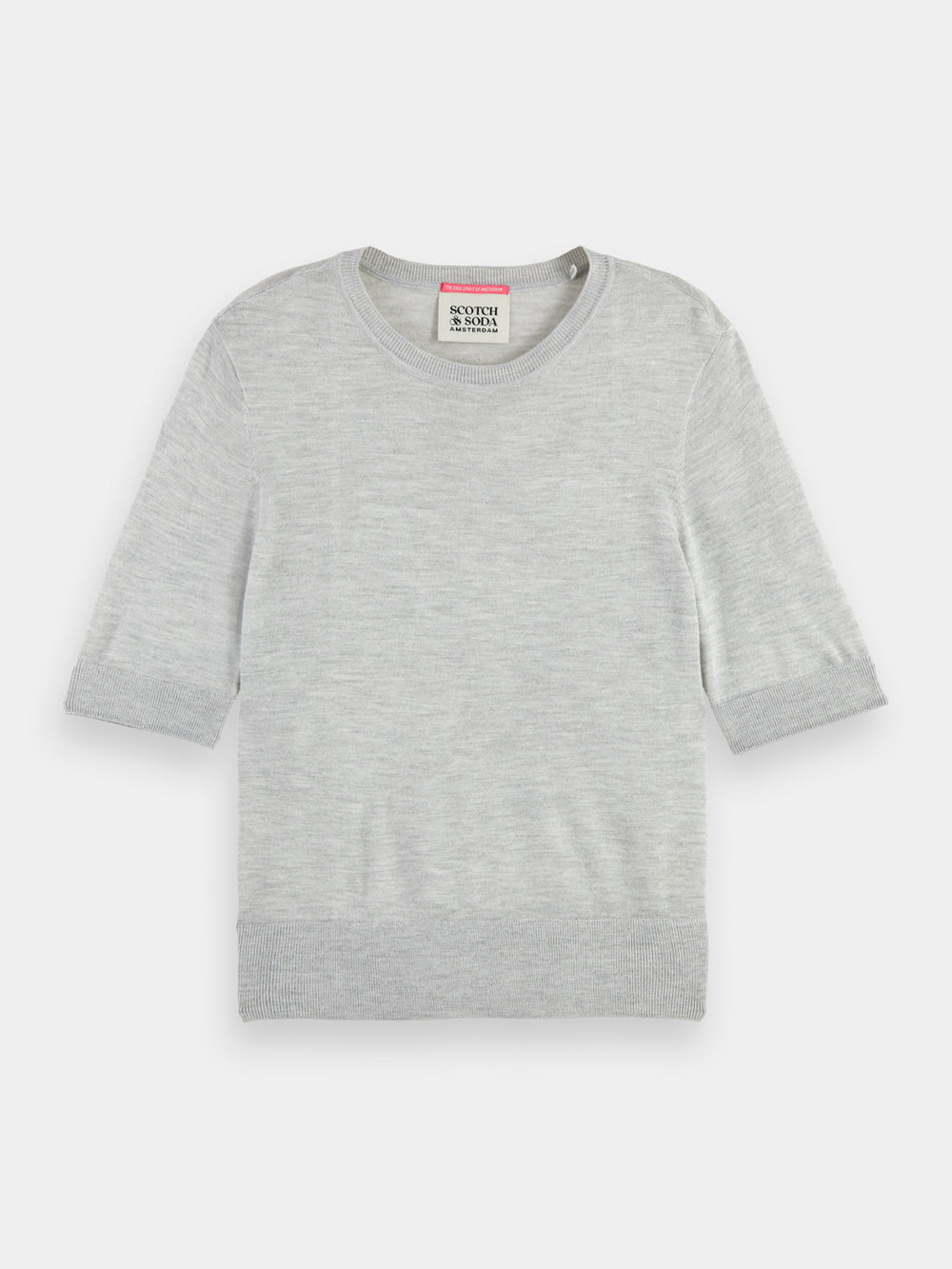 Short sleeved crewneck sweater - Scotch & Soda AU