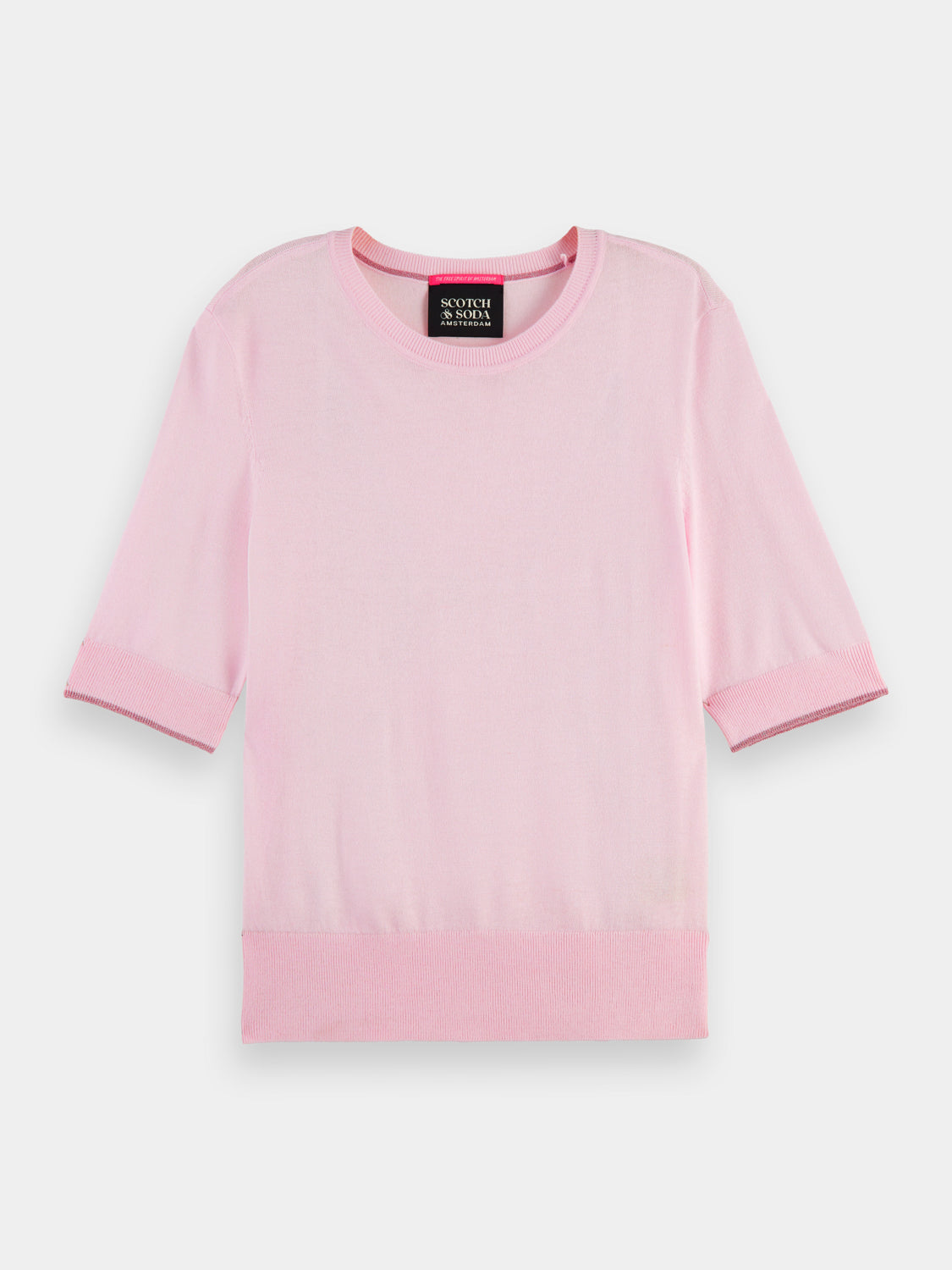 Short sleeved crewneck sweater - Scotch & Soda AU