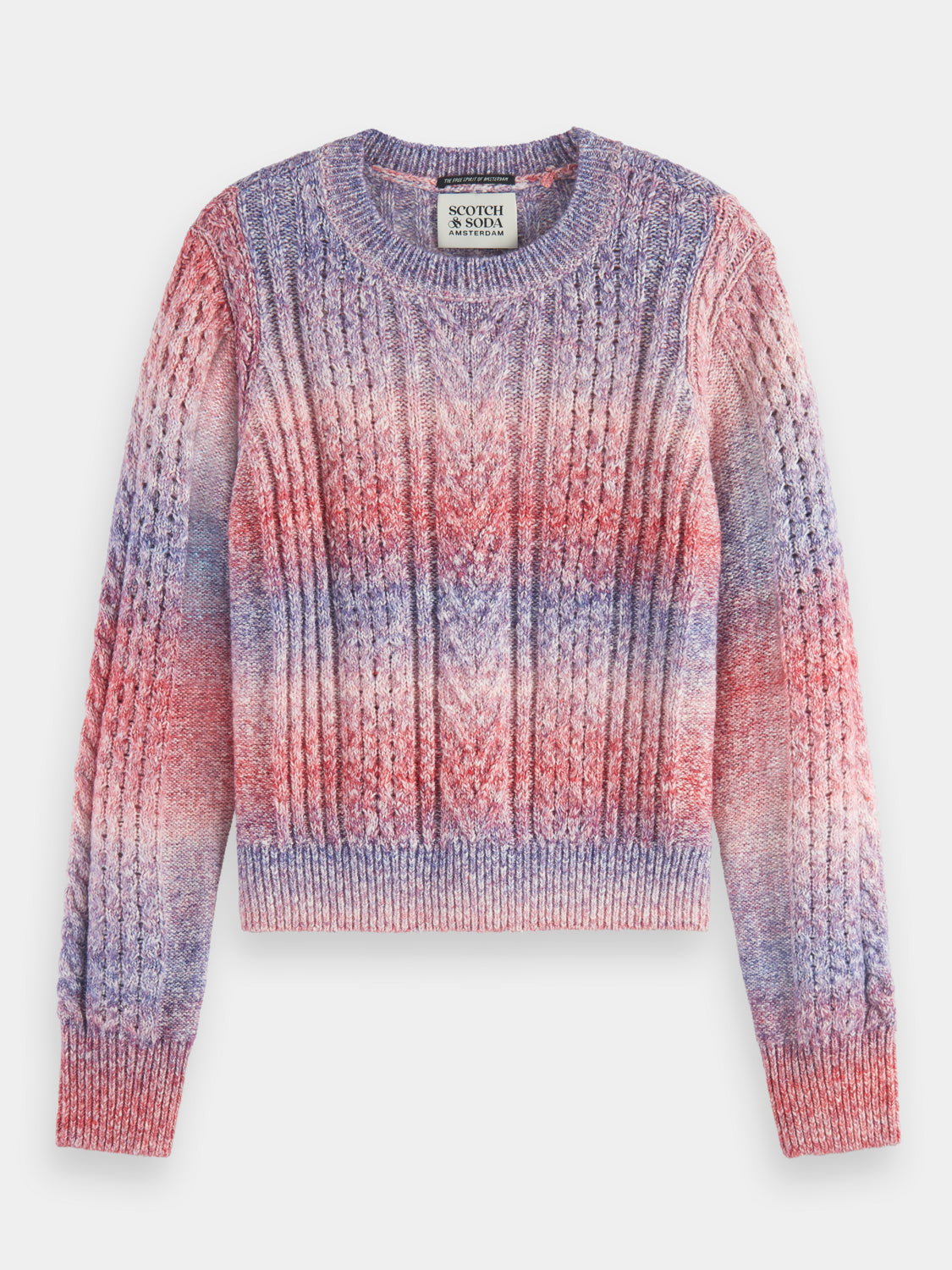 Space-dyed crew neck pullover - Scotch & Soda AU