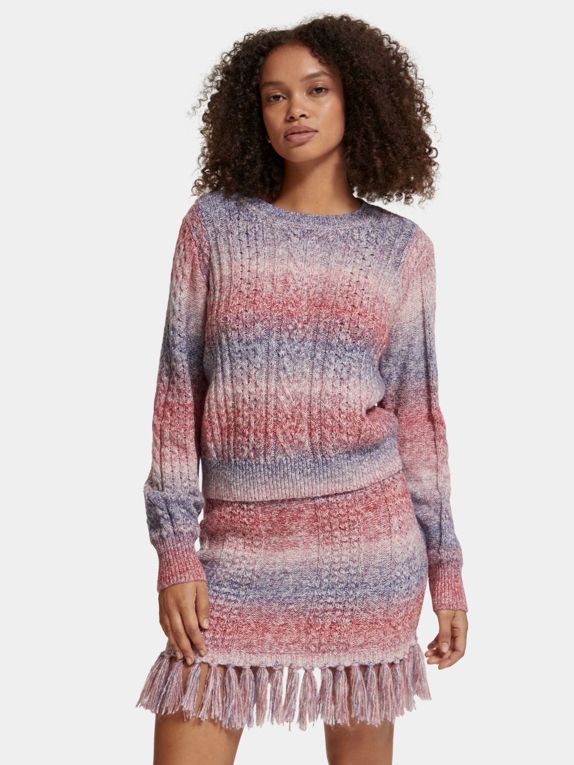 Space-dyed crew neck pullover - Scotch & Soda AU