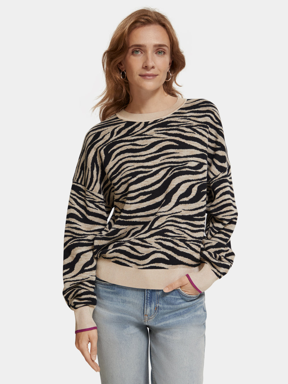 Printed jacquard sweater - Scotch & Soda AU