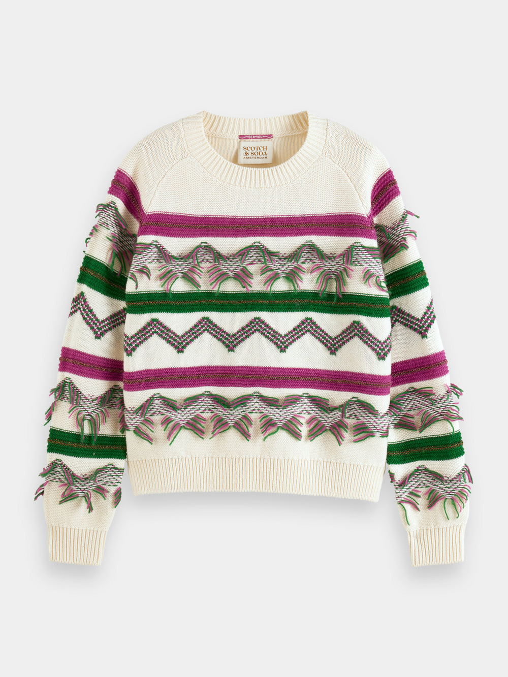 Fringe jacquard pullover - Scotch & Soda AU