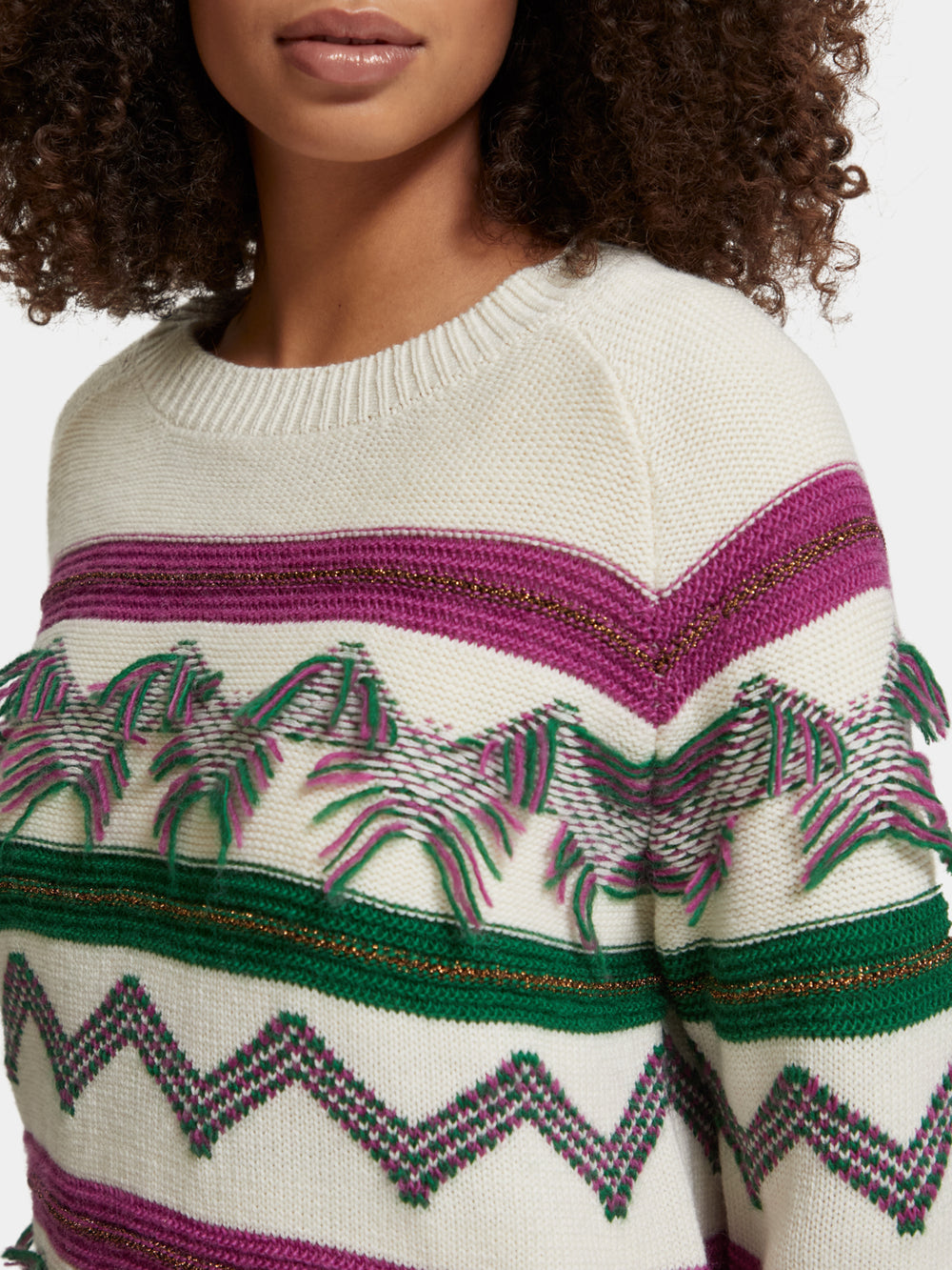 Fringe jacquard pullover - Scotch & Soda AU