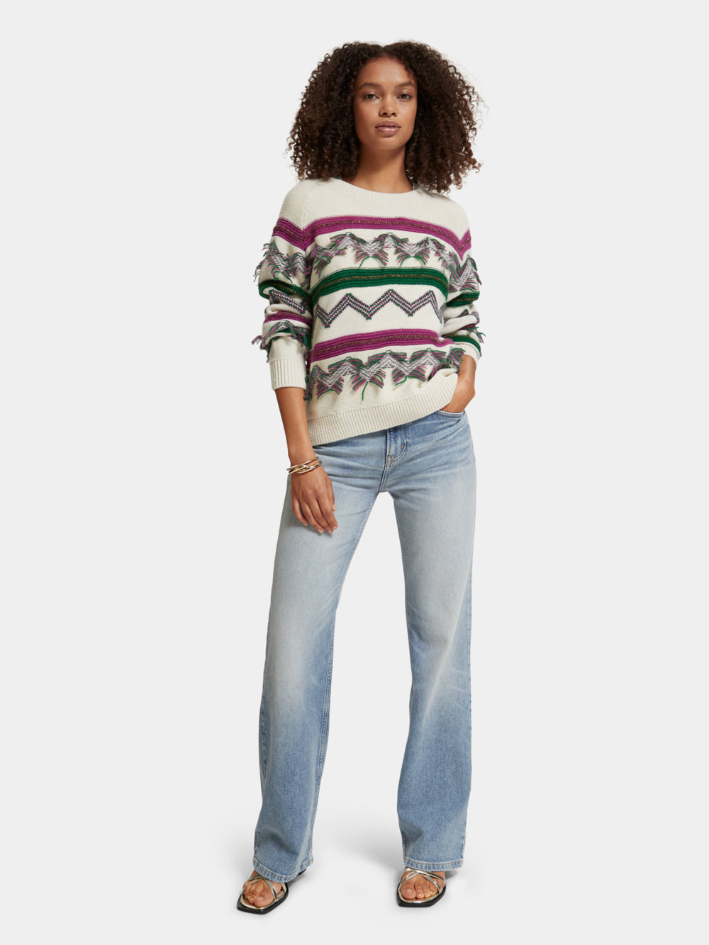 Fringe jacquard pullover - Scotch & Soda AU