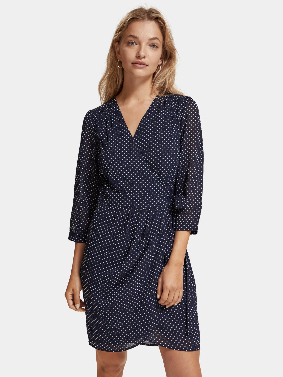 Printed mini wrap dress - Scotch & Soda AU
