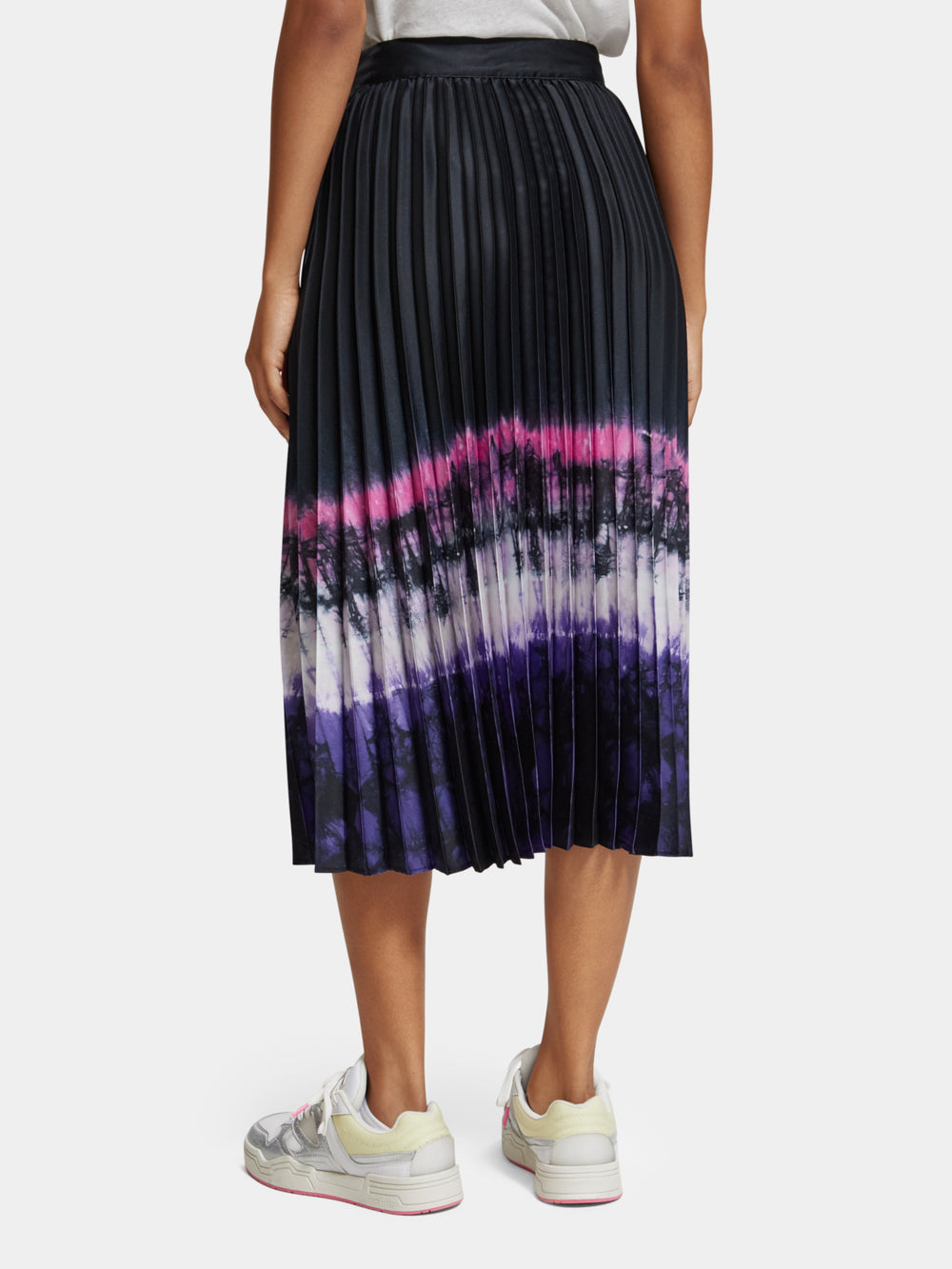 Printed pleated high-rise midi skirt - Scotch & Soda AU