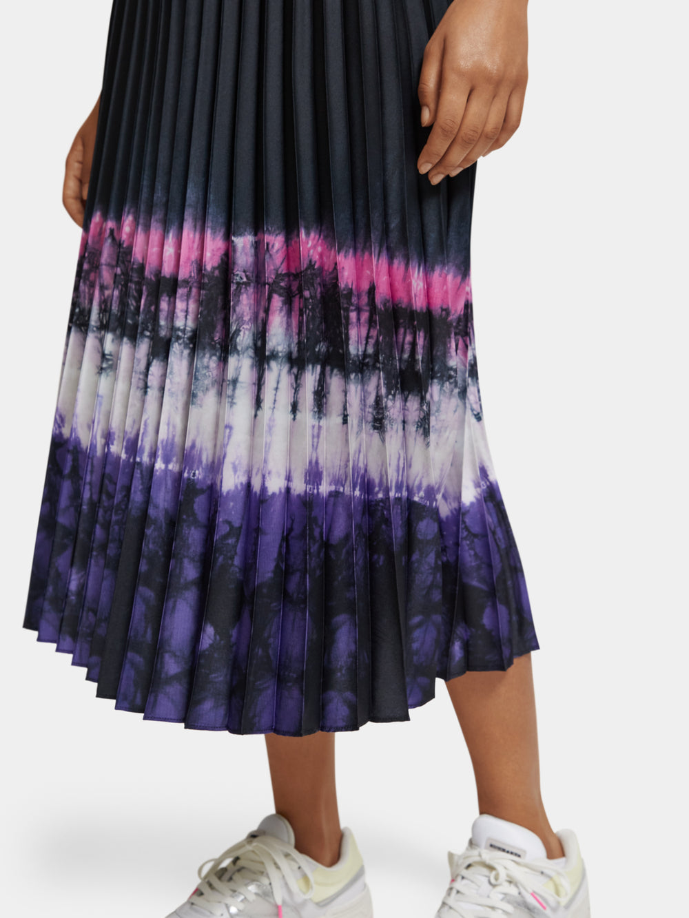 Printed pleated high-rise midi skirt - Scotch & Soda AU