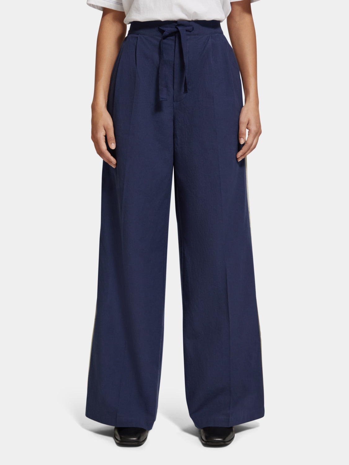 Eleni high-rise wide leg pants - Scotch & Soda AU