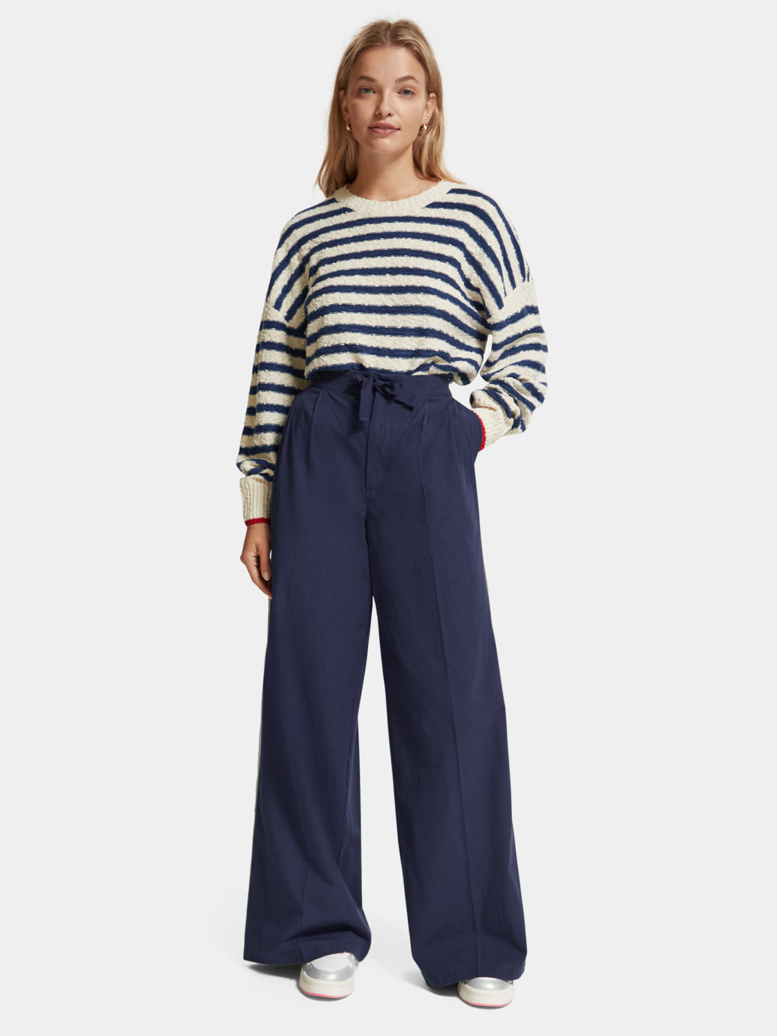 Eleni high-rise wide leg pants - Scotch & Soda AU