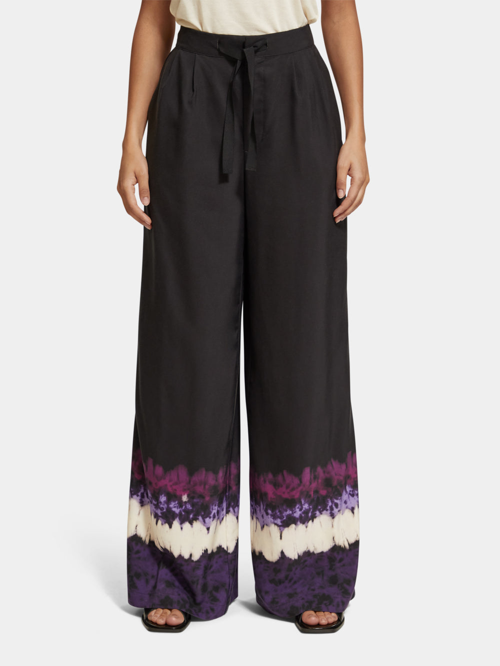 Eleni high-rise wide leg pants - Scotch & Soda AU