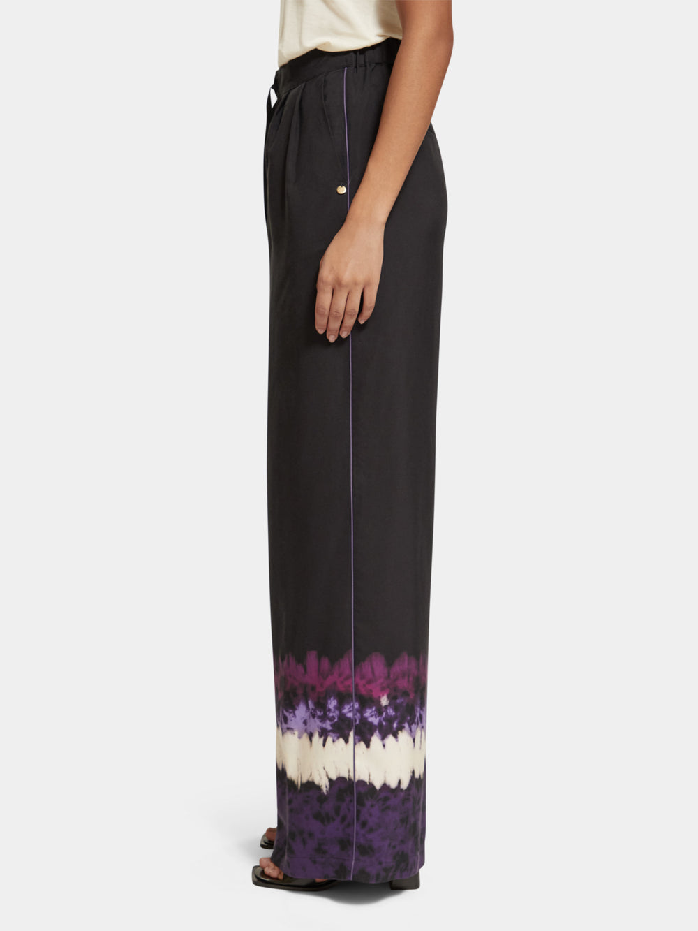 Eleni high-rise wide leg pants - Scotch & Soda AU