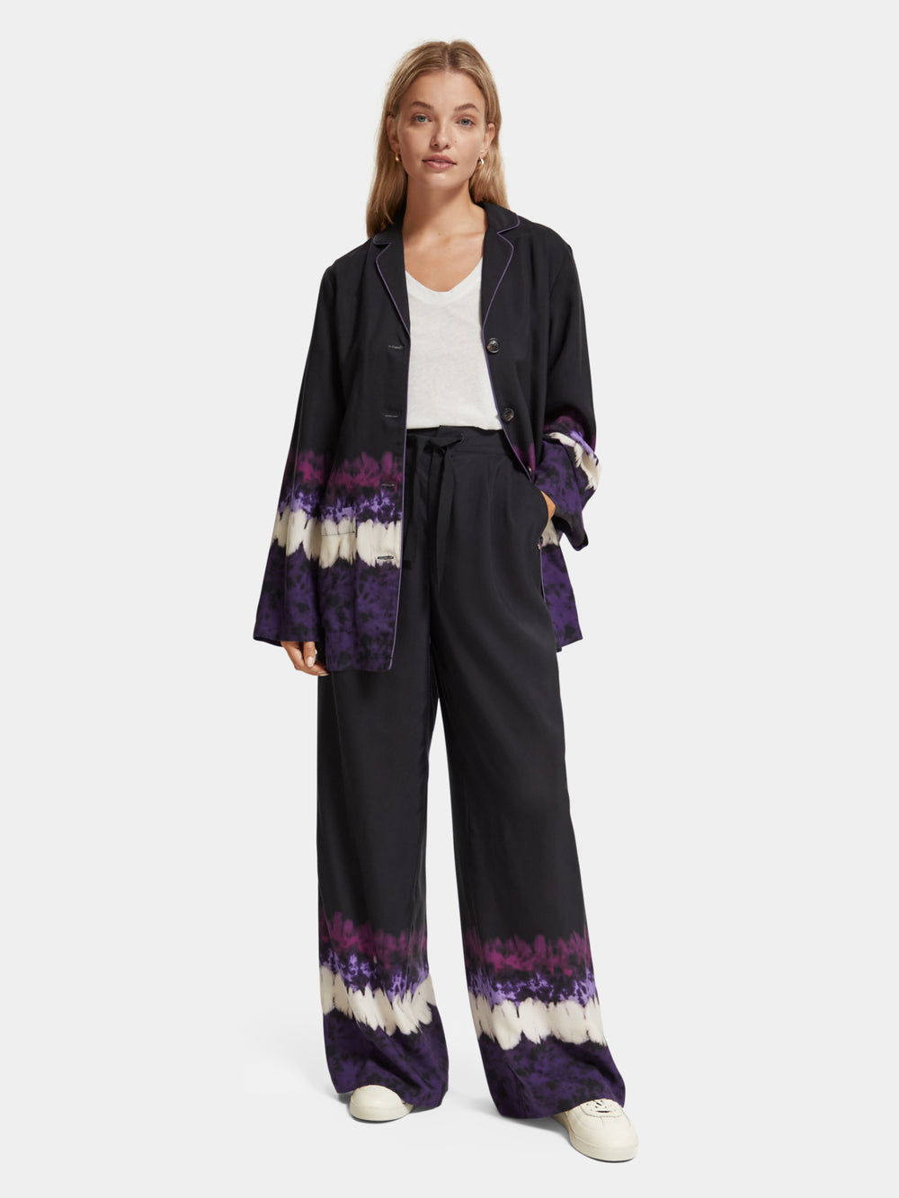 Eleni high-rise wide leg pants - Scotch & Soda AU