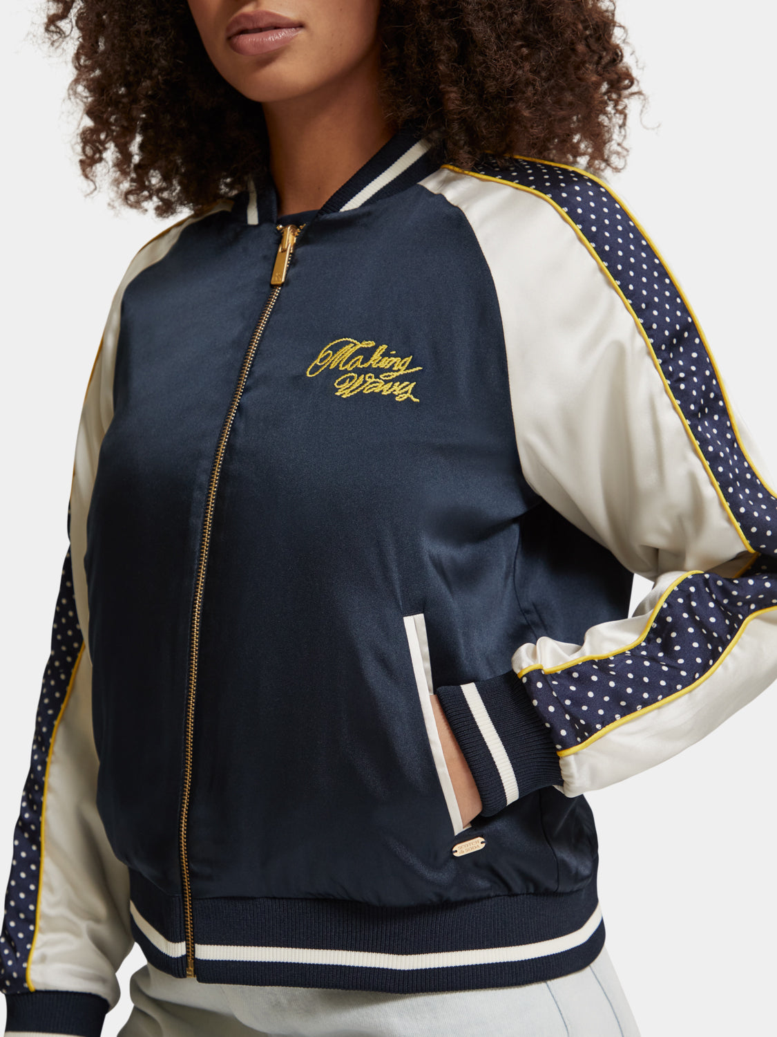 Reversible embroidered bomber jacket - Scotch & Soda AU