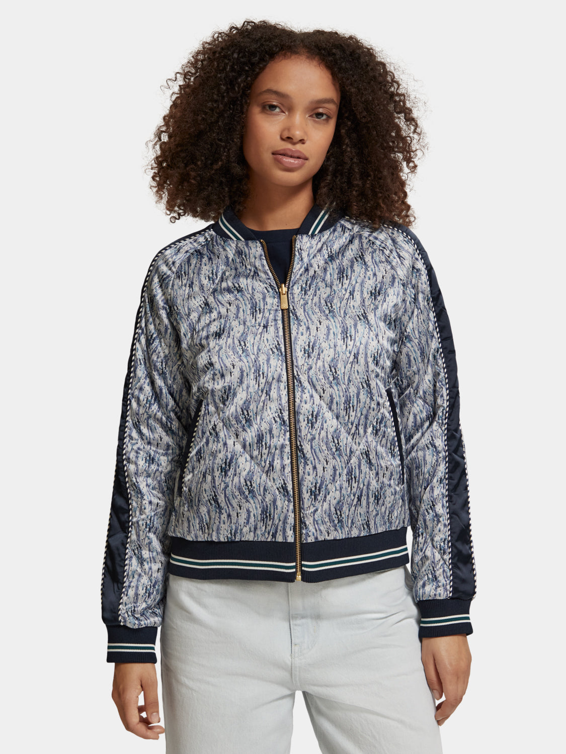 Reversible embroidered bomber jacket - Scotch & Soda AU