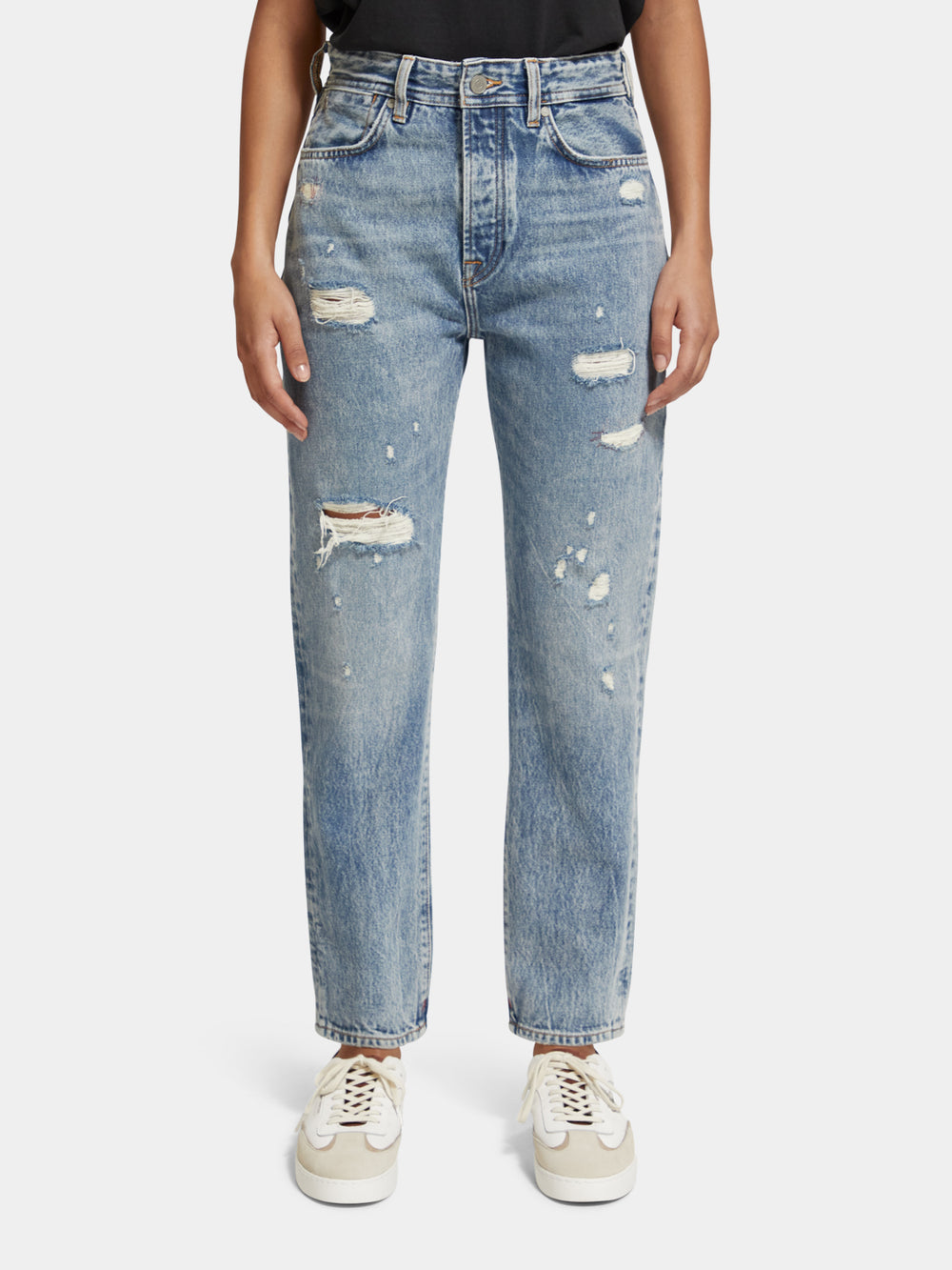 Buzz mid-rise boyfriend-fit jeans - Scotch & Soda AU