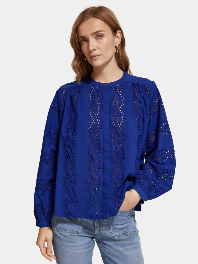 Broderie anglaise blouse - Scotch & Soda AU