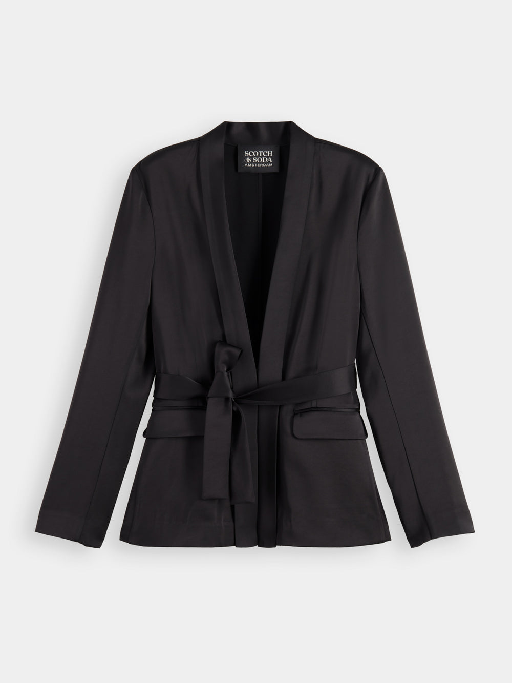 Belted satin blazer - Scotch & Soda AU